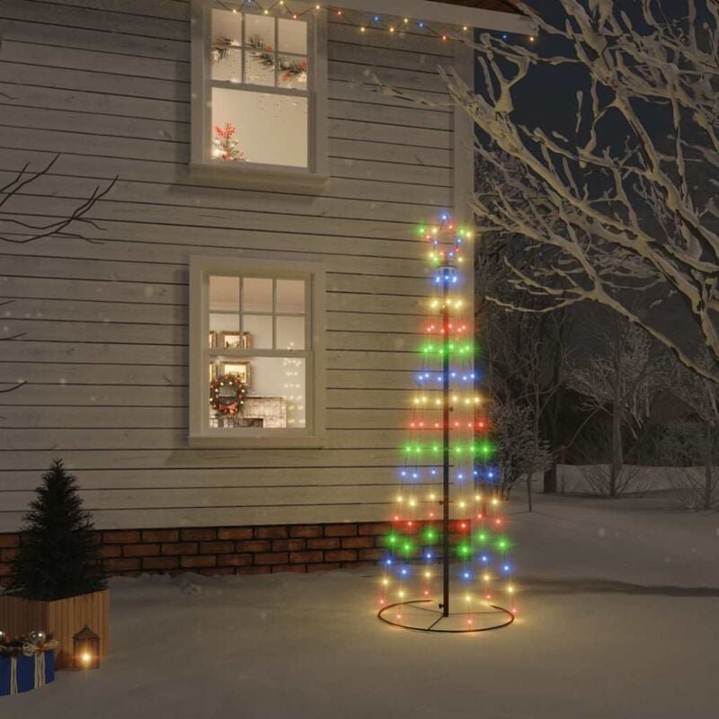 Vidaxl - LED-Weihnachtsbaum Kegelform Mehrfarbig 108 LEDs 70x180 cm