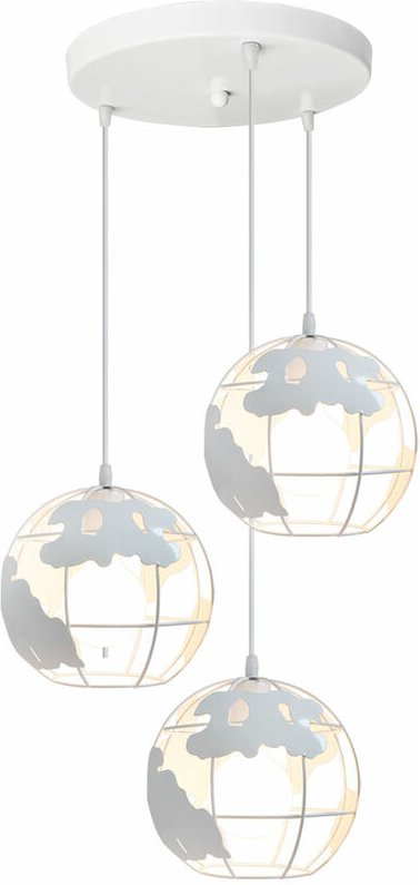 Pendelleuchte Vintage, Stil-Industri Hängeleuchten im Ø20 cm Globus Design, Decken Lampe Kugel E27 für Wohnzimmer Esszim...