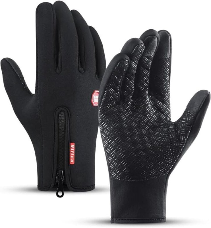 Handschuhe mit Touchscreen, winddichte Handschuhe sind warm und verstellbar. Geeignet zum Laufen im Freien, Radfahren, A...