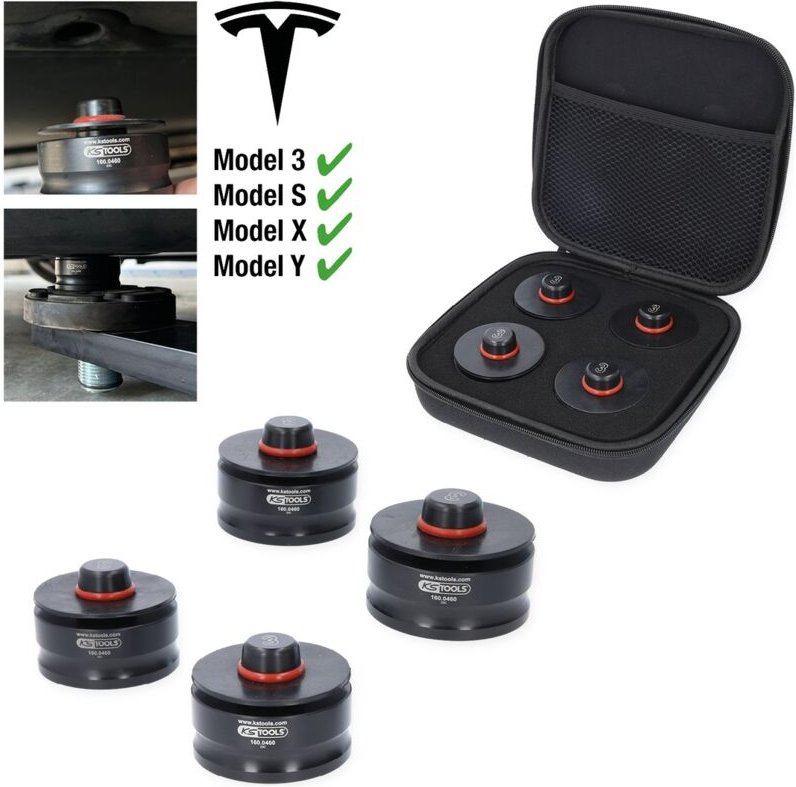 Ks Tools Wagenheberaufnahme-Satz für Tesla Model 3, s, x, y, 4-tlg
