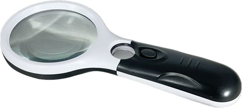 Handlupe mit 3facher Vergrößerung und 3 LED-Licht 60.452/n