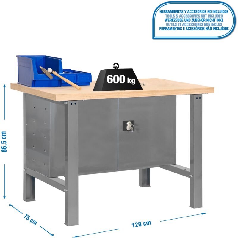 Simonrack Professionelles Graues Robustes Arbeitstisch 800 kg
