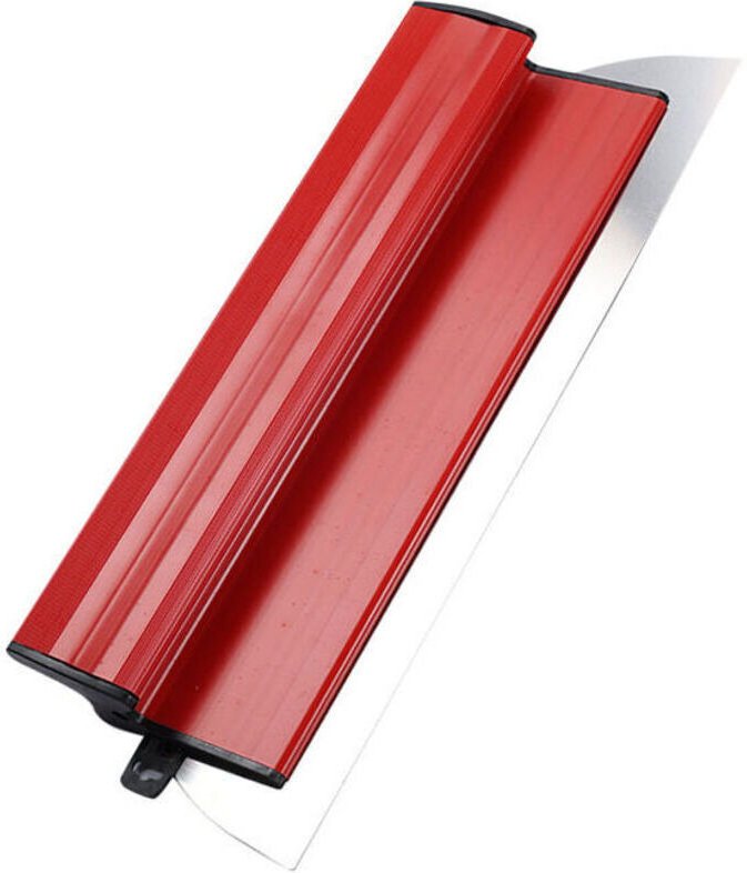 Spachtelmesser für Trockenbauwände, 60 cm, Trockenbauwerkzeug mit 0,5 mm Edelstahlklinge, halbgezahntes Messer
