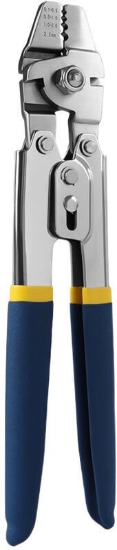 Crimpzange für Drahtseile zum Verpressen von Angelschnüren und Aluminium-Crimphülsen bis zu 2,2 mm, ideal für Drahtseil-...