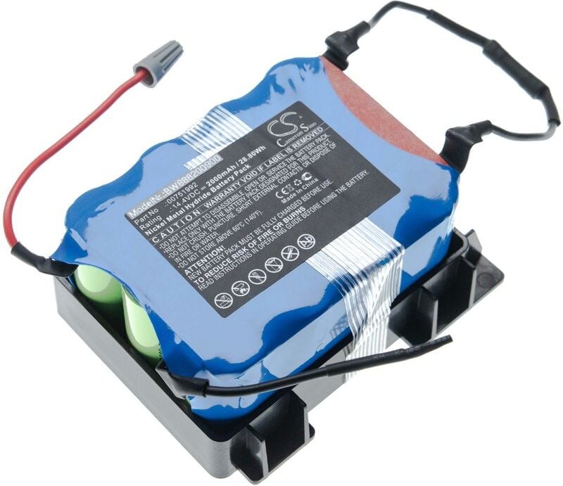 1x Akku kompatibel mit Siemens VBH1440001, VBH1440103, VBH14401/04, VBH14401/03, VBH14400/01 Staubsauger (2000 mAh, 14,4...