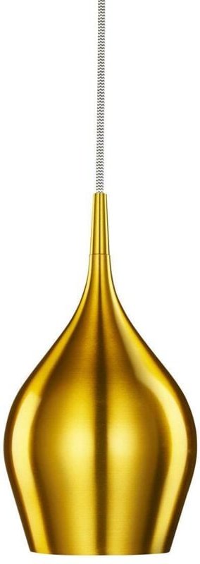 Pendelleuchte Hängelampe Esszimmerlampe Gold Wohnzimmer Aluminium, Aluminium, Glocken-Design, 1x E27, DxH 12x142 cm