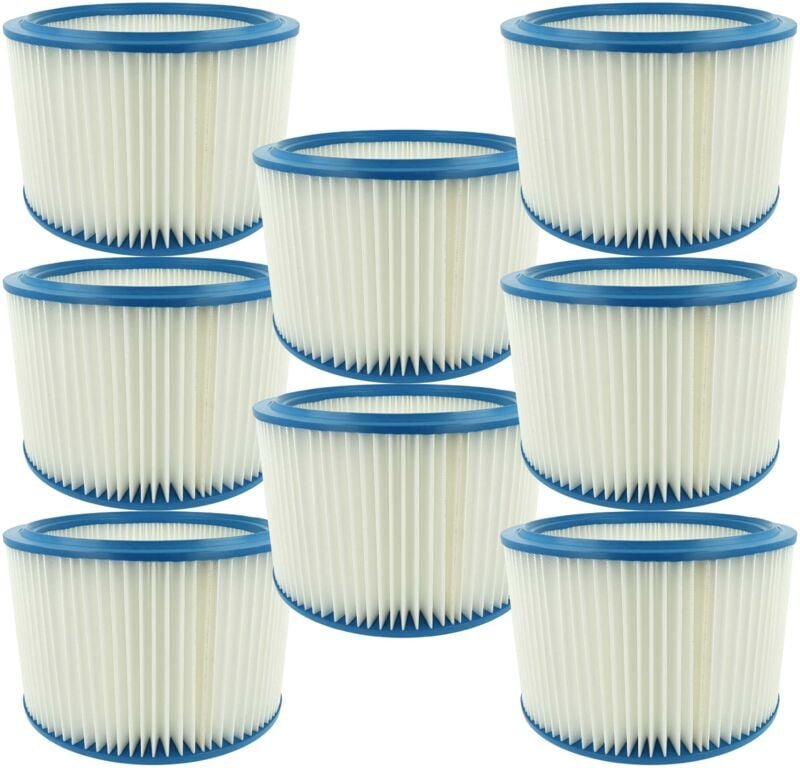 8x Filterelement Ersatz für Festool 496406 für Nass-/Trockensauger - Feinstaubfilter - Vhbw