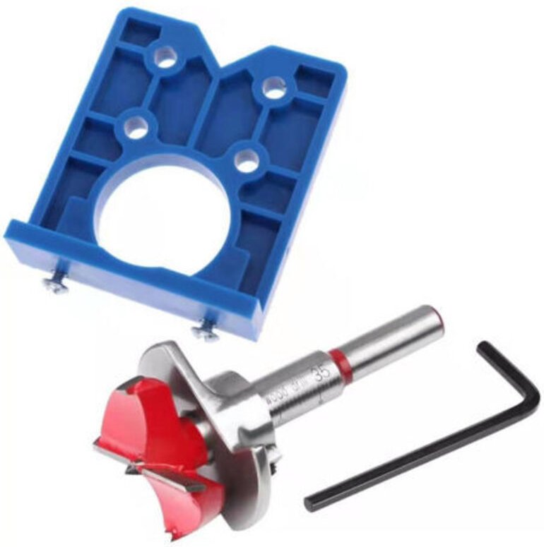 35MM Scharnier-Bohrlehren-Sets für verdeckte Scharniere, Bohrführung für Positionierungswerkzeuge zum Bohren von Schrank...