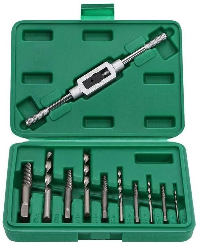 11-teiliges Set Ausdreher für beschädigte Schrauben und abgebrochene Bolzen mit Aufbewahrungsbox