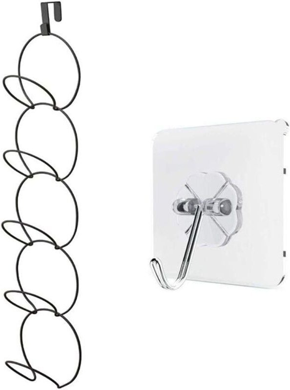 Schwarzer Türhaken aus Metall, Aufbewahrungsständer für Baseballkappen mit Klebehaken zur Wandmontage, Baseballkappen-Au...