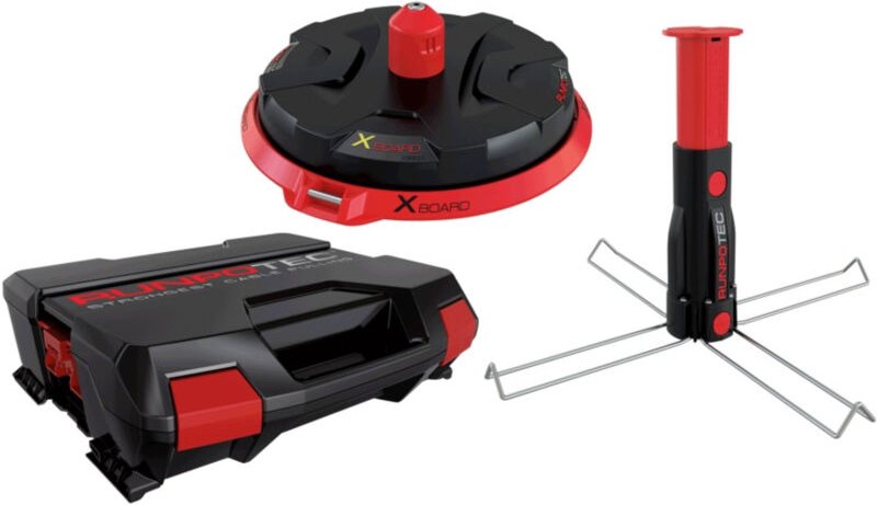 Runpotec - Kabeltrommel- Auf und -Abroller-Set xb 300 Komplett Set 2-teilig