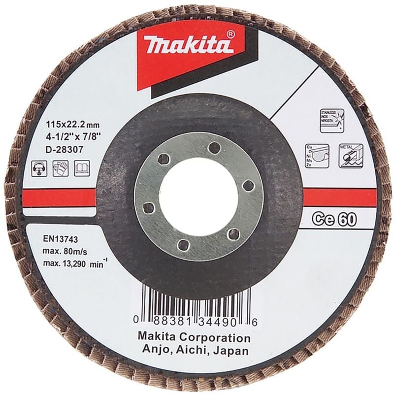 Fächerschleifscheibe 115 mm, 80 - Makita