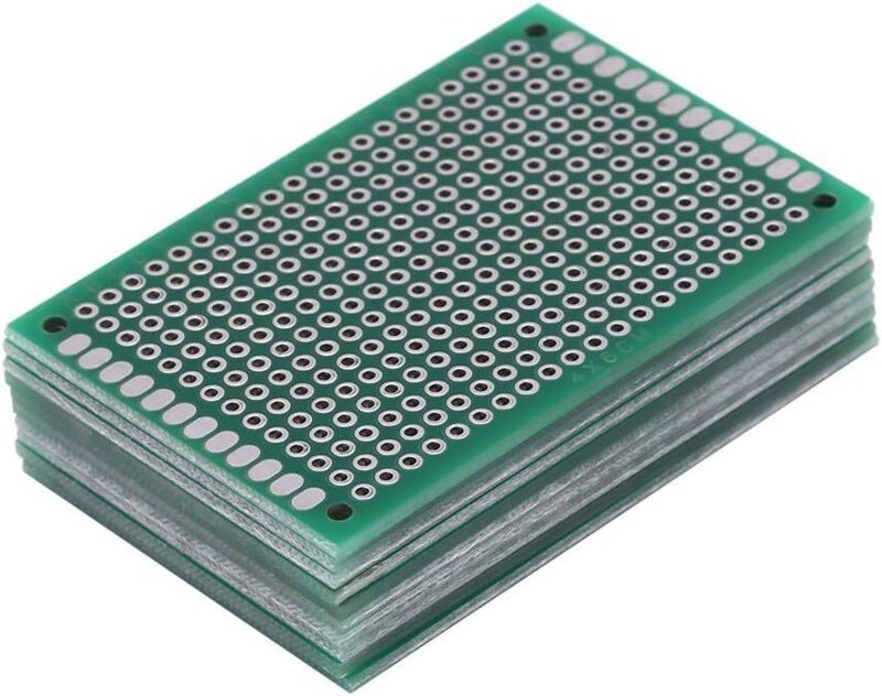 10 Stück 4 x 6 cm doppelseitige Prototypenplatine Prototyping Löten Universelle Leiterplatte für Heimwerker- und Elektro...