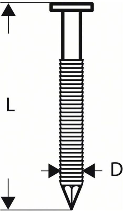Rundkopf-Streifennagel SN21RK 60RG 2,8 mm, 60 mm, verzinkt, gerillt - Bosch