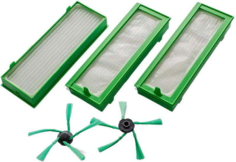 ZubehöR Set für Kobold VR200 & VR300 Vakuum Roboter - 3X HEPA Filter 2X Seiten BüRsten