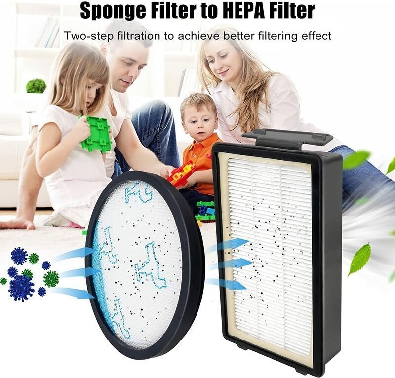Thumbnail - 4er Pack Hepa-Filter für Staubsauger Compact Power XXL RO4825EA RO4871EA RO4855EA RO4881EA Ersetzt Modell ZR780000