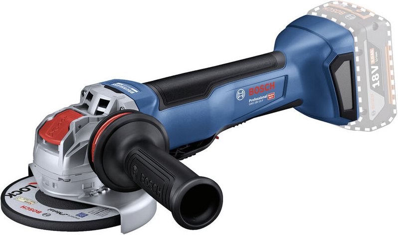 Bosch Akku-Winkelschleifer mit x-lock gwx 18V-10 p, mit Schutzhaube, l-boxx 136