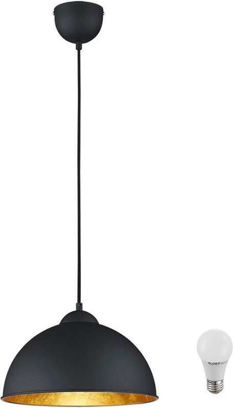 RL - led 7 Watt Pendel Leuchte Fabrik Hänge Lampe Beleuchtung Metall Schwarz