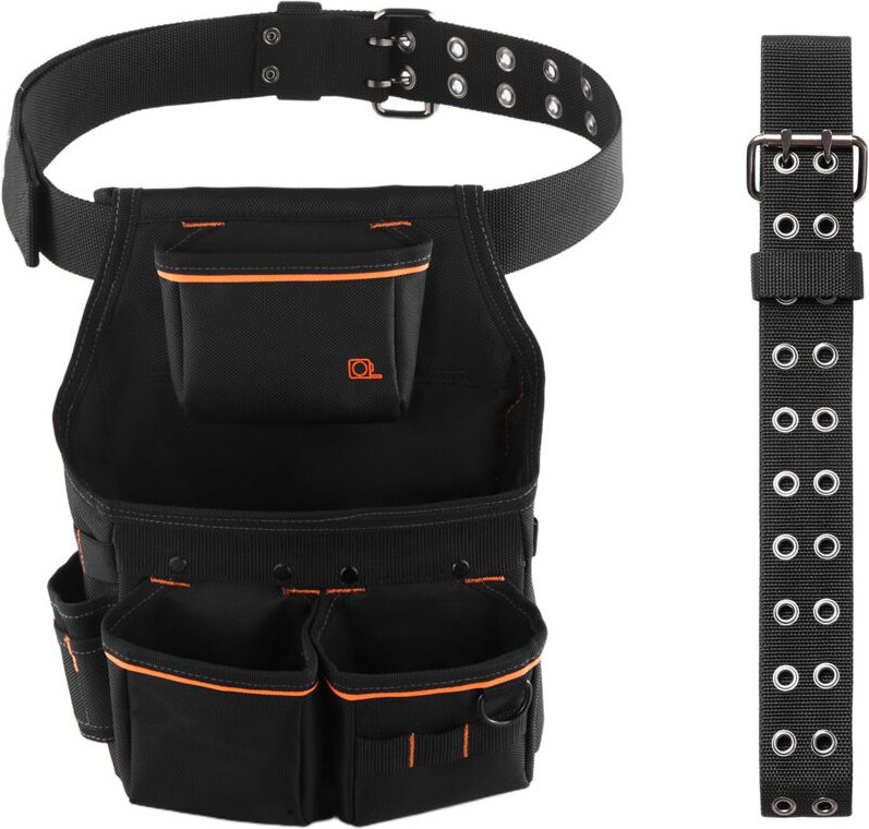 Mophorn Werkzeuggürtel mit 14 Taschen, verstellbarer Arbeitsgürtel für Elektriker, Schreiner, inklusive Hammerhalter und...