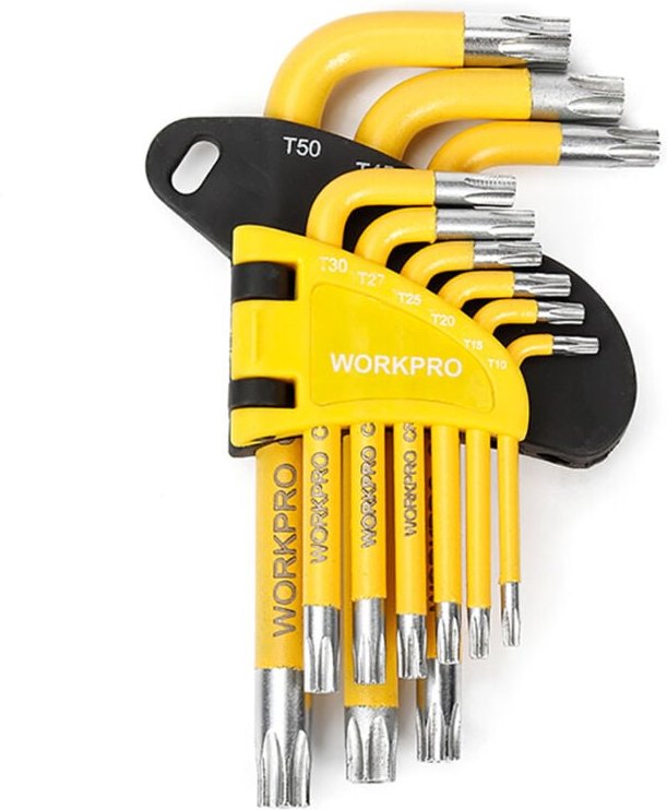 Satz mit 9 WorkPro-Sicherheits-Torx-Schlüsseln