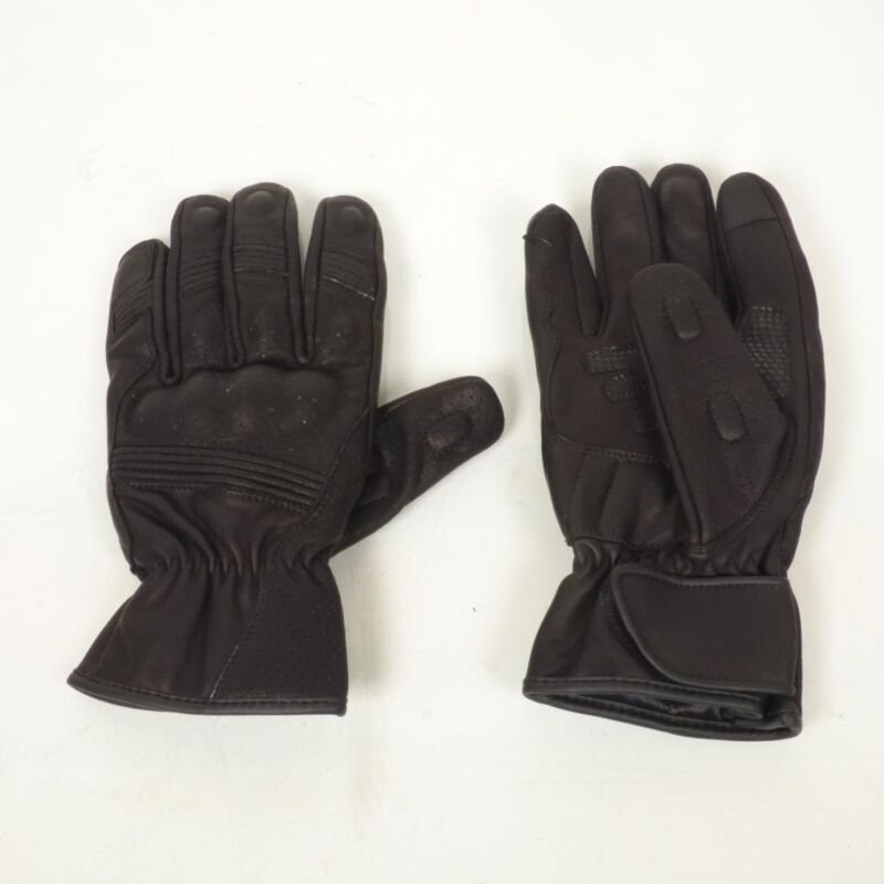 Handschuh Größe xl aus perforiertem Leder schwarz für MTB Fahrrad