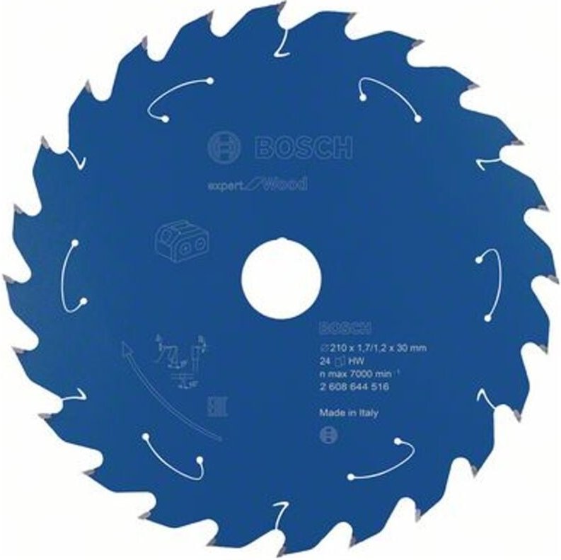 Akku-Kreissägeblatt Expert for Wood, 210 x 1,7/1,2 x 30, 24 Zähne - Bosch