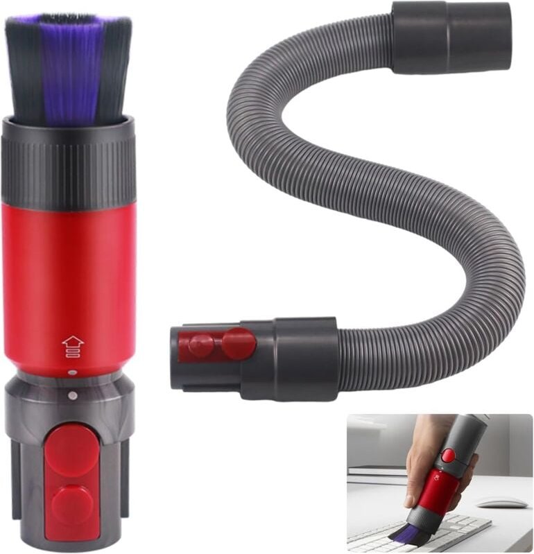 2-teiliges Anti-Kratz-Bürstenset für Dyson-Staubsauger-Set, für Dyson V8/V10/V11/V15-Zubehör, mit ausziehbarem Verlänger...