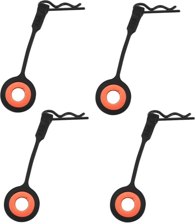 4-teiliges Gummi- und Metall-Karosserie-Clip-Shell-Schnallenschloss mit festem Schnallenverschluss für 1/8 1/10 RC-Auto ...