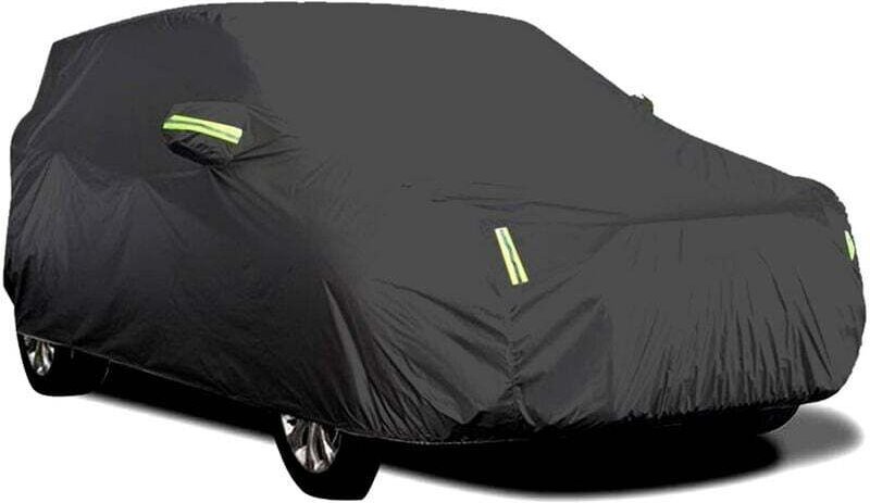 Autoabdeckung für den Außenbereich, atmungsaktiv, UV-beständig, staubdicht und schneefest, mit fester Schnalle, Reflekto...