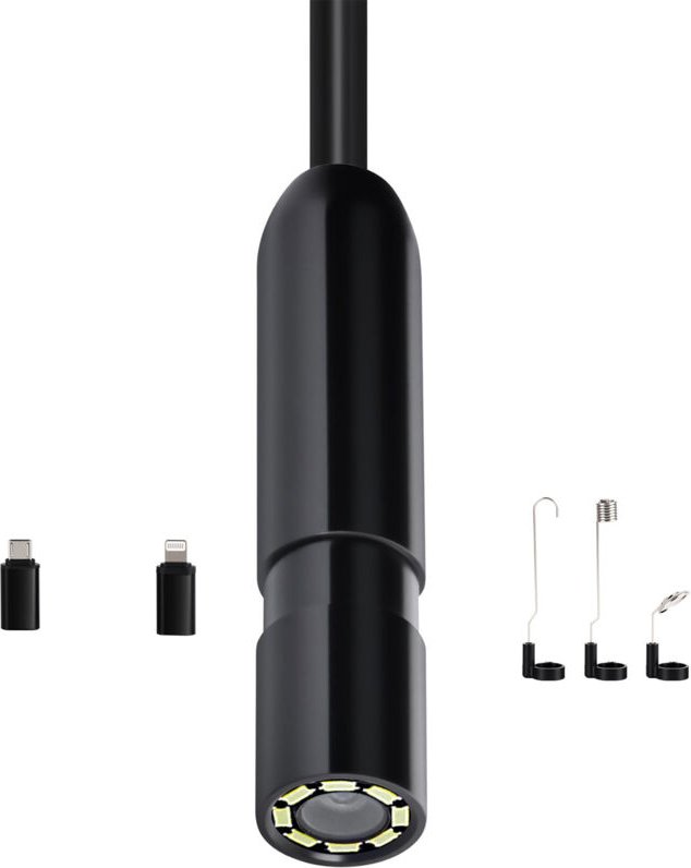Mophorn Endoskopkamera mit Licht, 1920P HD-Inspektionsgerät für Android & iOS, Kamera mit 8 LED-Leuchten & 3 m Kabel, 2-...