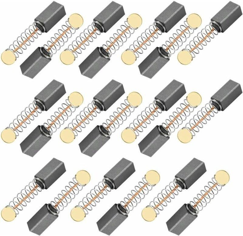 20 Stück Motorkohlebürsten, Universal-Bohrmaschinenkohlebürsten, 5, 5, 10 mm Motorkohlebürsten für Schleifmaschinen und ...