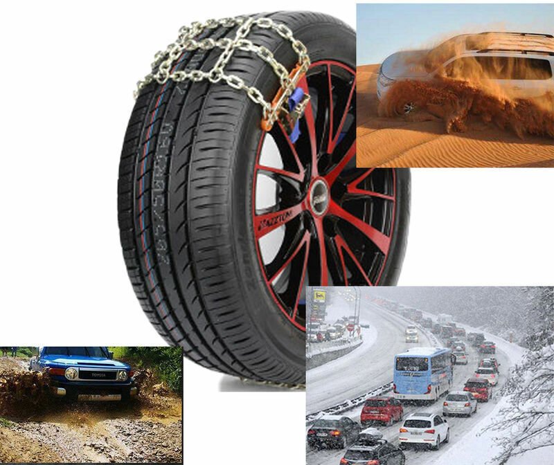 Universelle Schneekette für Auto, SUV, LKW, verstellbare Schneekette für verschneites Gelände, Schlammstraßen, sandiges ...