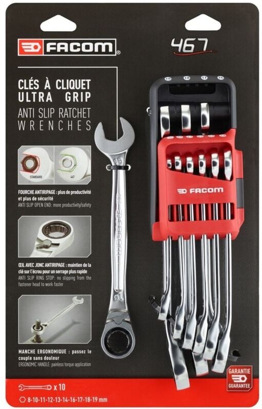 Satz Pocket 10 Schlüssel 467B Facom 467B.JP10PB