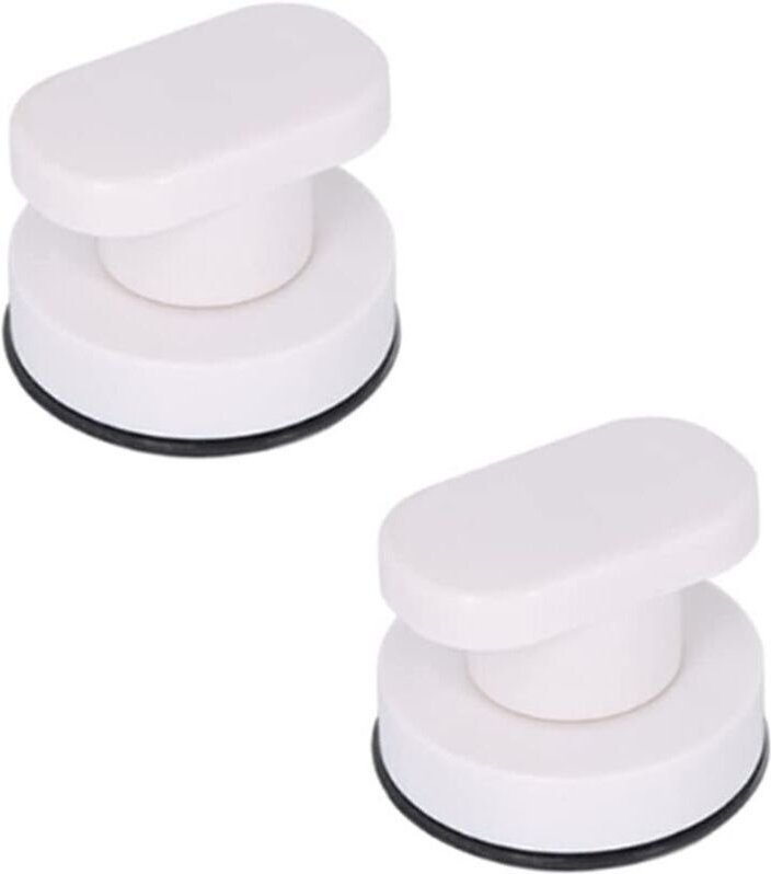 Set mit 2 Saugnapfgriffen, bohrfreier Türgriff, starker Saugnapf, abnehmbarer Zugknopf für Badezimmer, Glastür, Spiegel,...