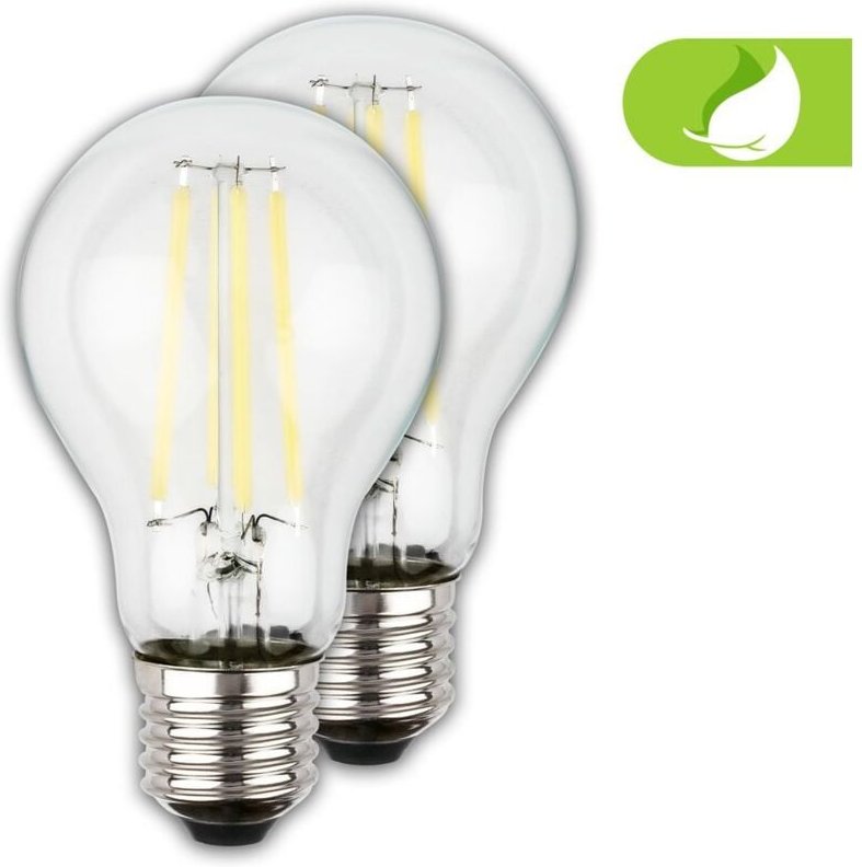 2er Set LED Leuchtmittel E27 LED Lampe A60 Warmweiß Effizienzklasse A