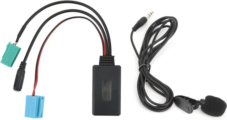 Eosnow - 6-poliger Bluetooth-Audiokabel-Autoradio-AUX-IN-Adapter mit Mikrofon, passend für Clio/Espace/Megane