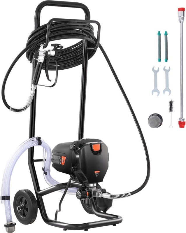 Mophorn - Stand Airless-Farbspritzgerät,750 w 3000 psi hocheffizientes elektrisches Spritzgerät mit Wagen,feines und gle...
