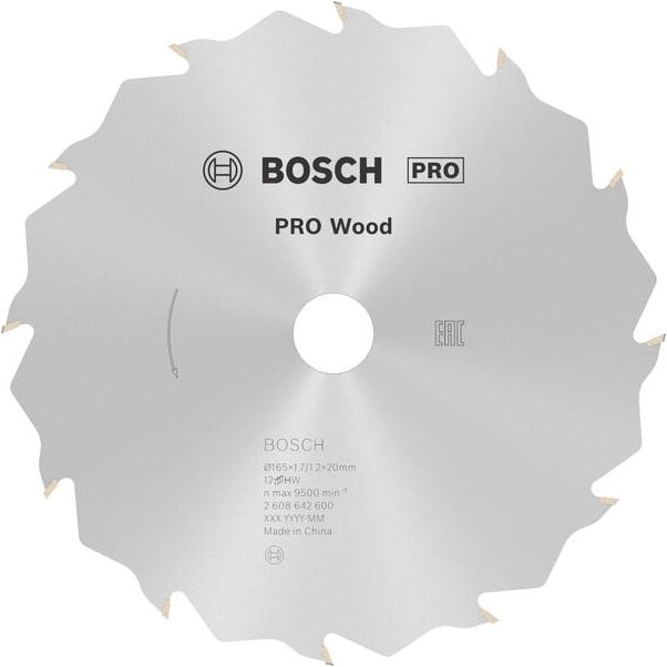 Pro Holz KSB,165x1.7x20mm,T12 - 2608642600 - Bosch