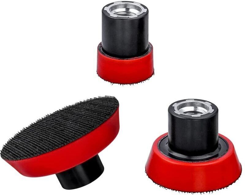 3pcs Plateau de Ponçage 25mm 50mm 75mm Disques Abrasifs M14 Auto-agrippante Plaque de Support de Ponçage Polissage pour ...