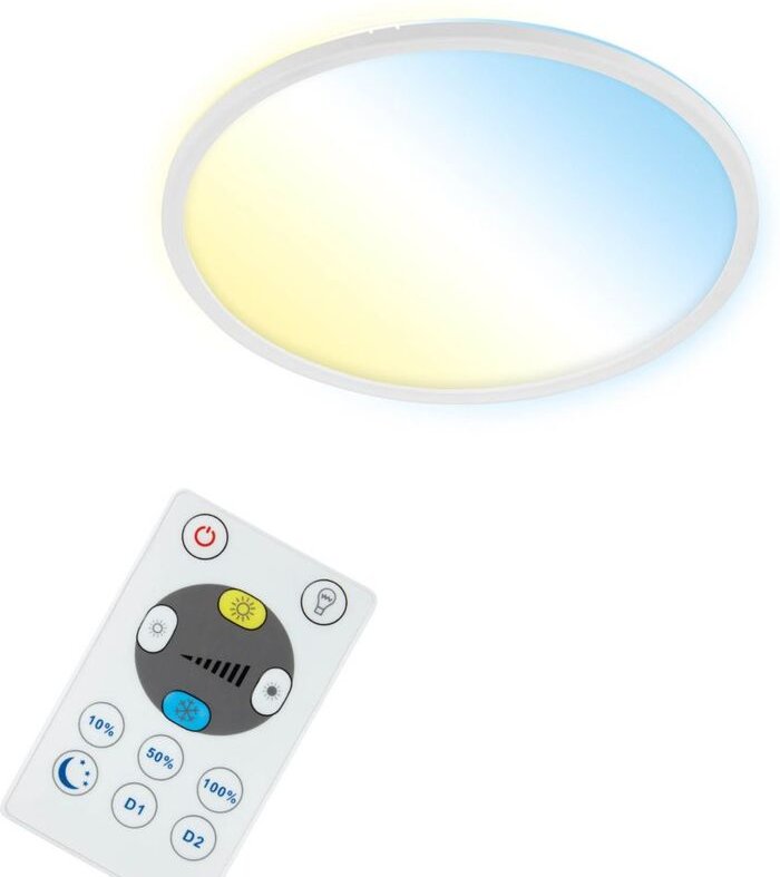 LED Panel Smart WiFi Bluetooth App Steuerung CCT 22 W weiß Kunststoff Briloner