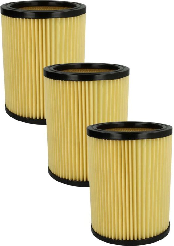 Thumbnail - 3x Faltenfilter kompatibel mit Hikoki / Hitachi wde 3600, 1200, 1200M Staubsauger - Filter, Patronenfilter, schwarz gelb...