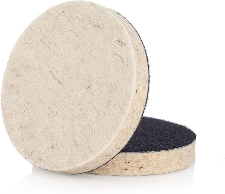 Naturpolierfilz mit Klett Filzpolierscheibe für Lampen 75mm ABW