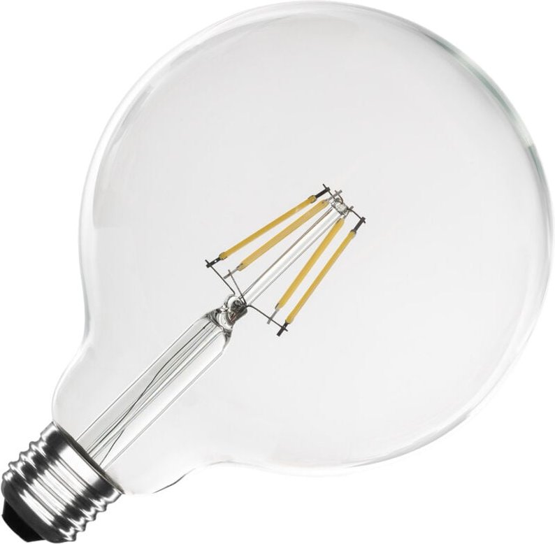 Efectoled - LED-Glühbirne Filament E27 6W 720 lm Dimmbar G125 No Flicker 4000K Neutralweiß