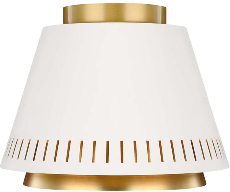 Elstead - Deckenleuchte Wohnzimmerlampe Stahl Mattweiß d 28,1 cm 1 Flammig Lampe
