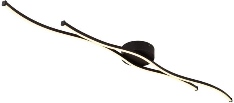 Deckenleuchte Wohnzimmerlampe led Deckenlampe Metall Schwarz l 110,4 cm