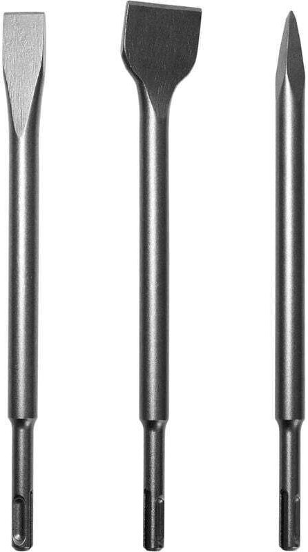 Thumbnail - SDS Plus Meißelset, 3-teilig: Breiter Meißel, Flachmeißel, Spitzmeißel. Zum Entfernen von Beton sowie Boden- und Wandfli...