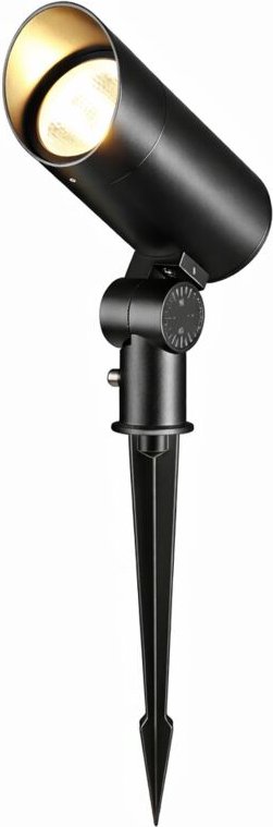 LED-Gartenstrahler mit Erdspieß 18W 60º IP65 3000K Schwarzes Finish