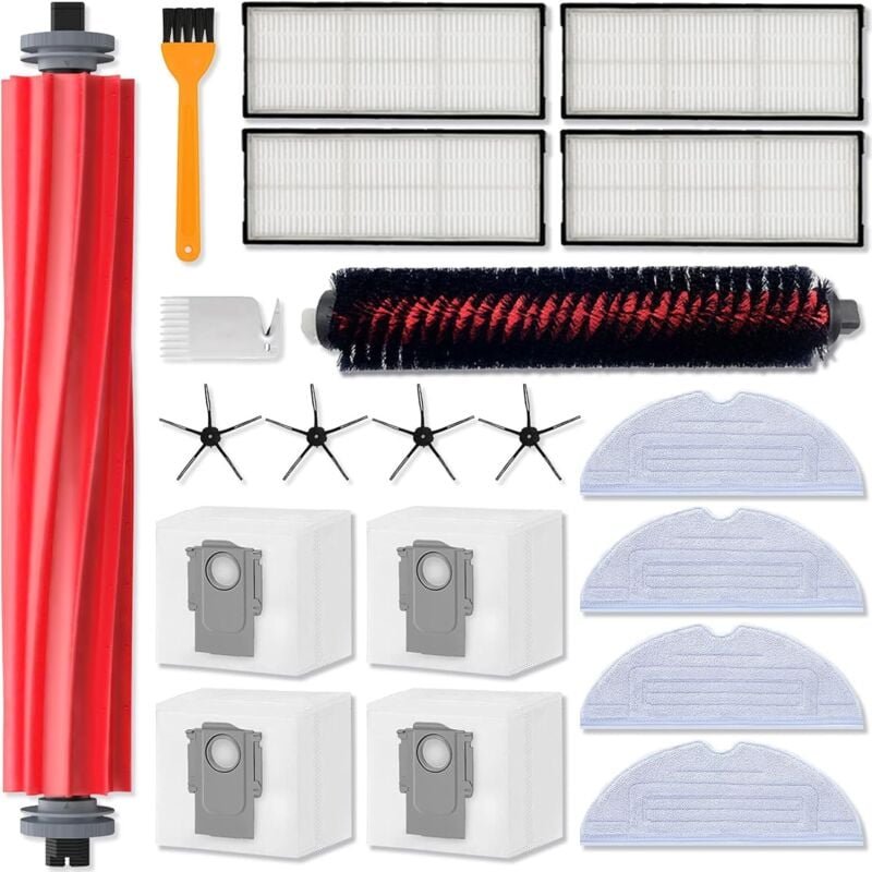 20 Stück Zubehör Für Roborock S7 Maxv Ultra, Ersatzteile Für Roborock S7 Zubehörset Pro Ultra, 1 Hauptbürste, 1 Selbstre...