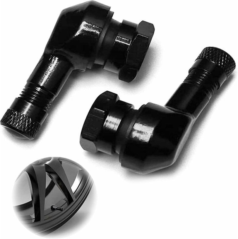 Valve de Pneu à 90 degrés Valves de Pneu Roues Universelles en Aluminium Pneu d'extension de Valve Extension de Tige de ...