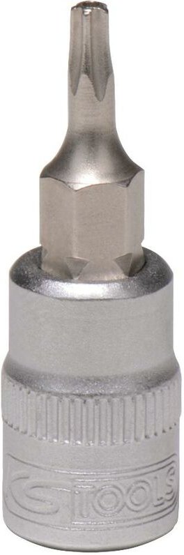 1/4" Bit-Stecknuss, Fünfstern mit Stirnlochbohrung, TS20